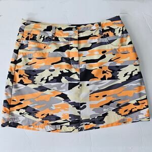 Slazenger Orange Camo Golf Mini Skirt Skirt Size 2